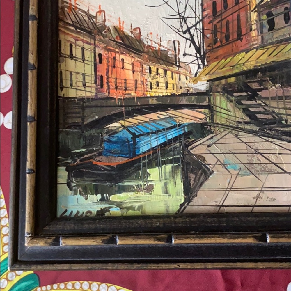 Vintage 1970’s Framed French Souvenir Oil / Canvas - Picture 7 of 12